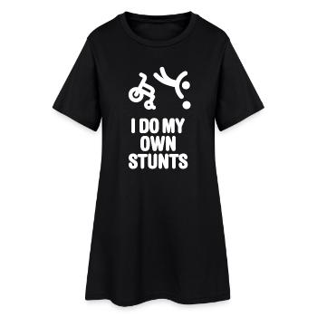 Drôle de basketball en fauteuil roulant Je fais mes propres cascades - Robe T-shirt Femme - noir - Devant