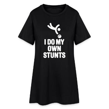 Drôles de joueurs de bowling Je fais mes propres cascades - Robe T-shirt Femme - noir - Devant