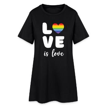 Pride Month - Love is Love - Women’s T-Shirt Dress - black - Front