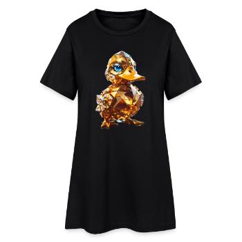 Canard de cristal - Robe T-shirt Femme - noir - Devant