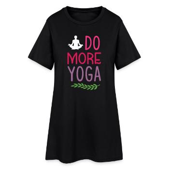 Faites plus de yoga - Robe T-shirt Femme - noir - Devant