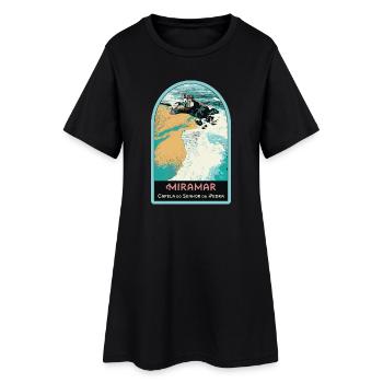 Senhor da Pedra Chapel, Miramar Beach - Women’s T-Shirt Dress - black - Front