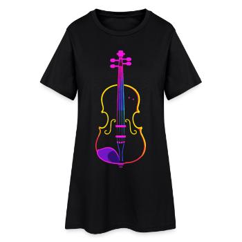 Violon Lineart - Robe T-shirt Femme - noir - Devant