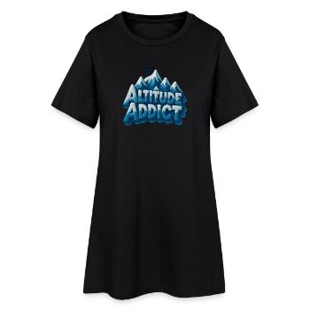 Altitude Addict - Frauen T-Shirt-Kleid - Schwarz - Vorne
