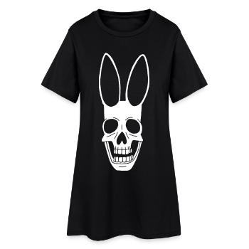 White Rabbit Skull - Women’s T-Shirt Dress - black - Front