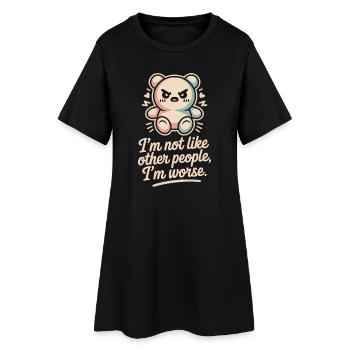 Je ne suis pas comme les autres, je suis pire Frech Gothic - Robe T-shirt Femme - noir - Devant