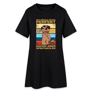 Ich spiele nicht perfekt Golfer Golf Golfen - Frauen T-Shirt-Kleid - Schwarz - Vorne