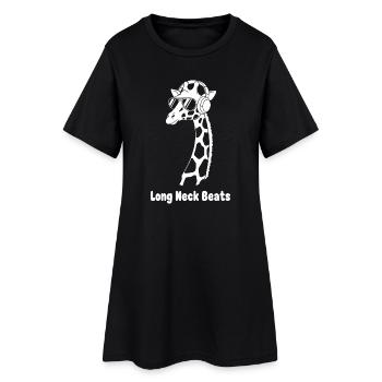 Le long cou bat la girafe - Robe T-shirt Femme - noir - Devant