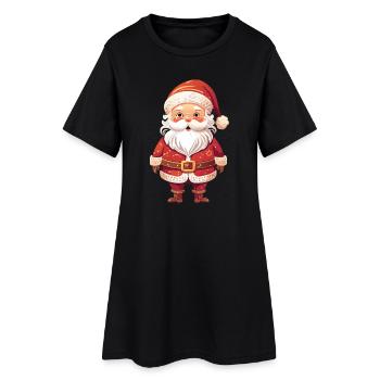 Joyeux Père Noël - Robe T-shirt Femme - noir - Devant