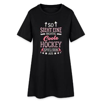 Voilà à quoi ressemble un joueur de hockey cool : le hockey - Robe T-shirt Femme - noir - Devant