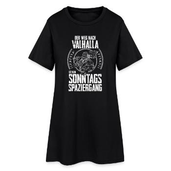 Mittelalter Schildwall Mittelaltermarkt Wikinger - Frauen T-Shirt-Kleid - Schwarz - Vorne