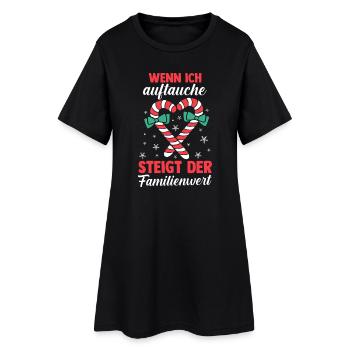 Noël du Père Noël - Robe T-shirt Femme - noir - Devant