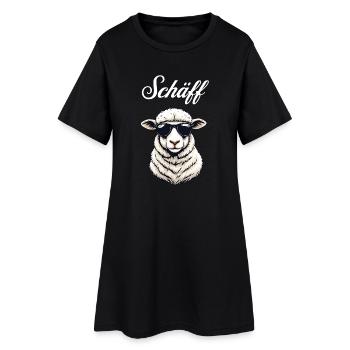 Schäff - Le patron décontracté en style laine - Robe T-shirt Femme - noir - Devant