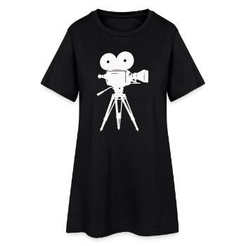 Caméra à pellicule Caméra - Robe T-shirt Femme - noir - Devant