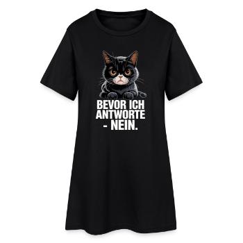 Bevor Ich Antworte Nein Lustige Grumpy Katze - Robe T-shirt Femme - noir - Devant