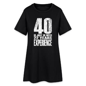 Quarante ans d’expérience - Robe T-shirt Femme - noir - Devant