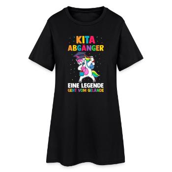 Kita Abgänger Eine Legende Verlässt Das Gelände - Frauen T-Shirt-Kleid - Schwarz - Vorne