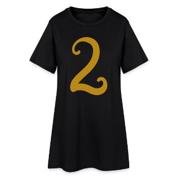 2 - Robe T-shirt Femme - noir - Devant