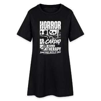 I Pause Horror Movies Not My Life - Women’s T-Shirt Dress - black - Front
