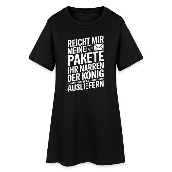  Reicht Mir Meine Pakete Ihr Narren Der König Will - Frauen T-Shirt-Kleid - Schwarz - Vorne