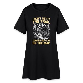 I don't get it Hiking Mountains Mountaineering - Women’s T-Shirt Dress - black - Front