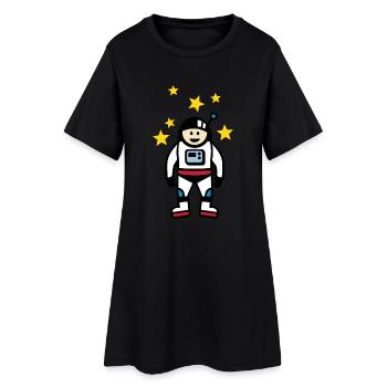 Astronaute - Robe T-shirt Femme - noir - Devant