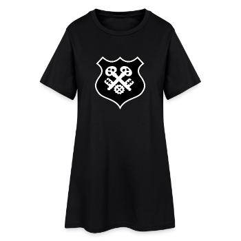 Zunftsymbold Schlosser - Frauen T-Shirt-Kleid - Schwarz - Vorne