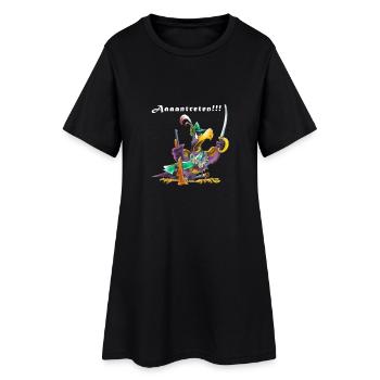Schützenadler - Frauen T-Shirt-Kleid - Schwarz - Vorne