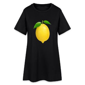 lemon - Women’s T-Shirt Dress - black - Front