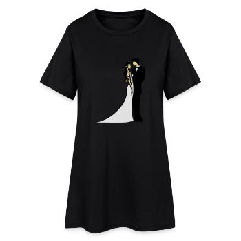 Mariage heureux mariage - Robe T-shirt Femme - noir - Devant