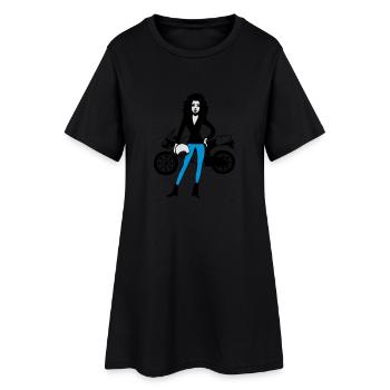 Fille de moto femme - Robe T-shirt Femme - noir - Devant