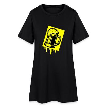 Chope à bière Icône de la bière - Robe T-shirt Femme - noir - Devant