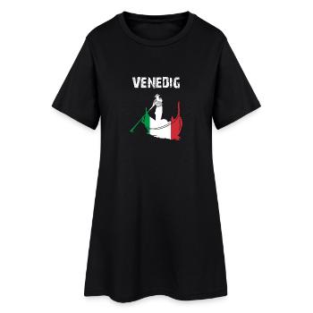 Design City Venise Gondola DE 5batO - Robe T-shirt Femme - noir - Devant