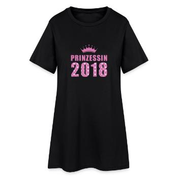 Prinzessin 2018 - Geburtstag - Bday - Frauen T-Shirt-Kleid - Schwarz - Vorne