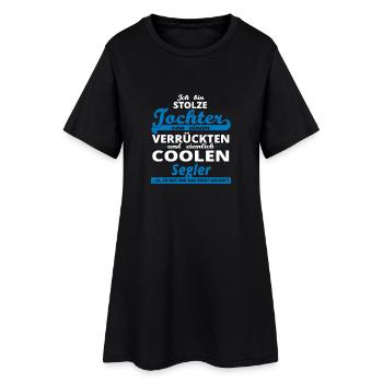 GESCHENK GEBURTSTAG STOLZE TOCHTER VON Segler - Frauen T-Shirt-Kleid - Schwarz - Vorne