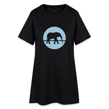 Elephant - Robe T-shirt Femme - noir - Devant