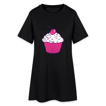 Cupcake - Robe T-shirt Femme - noir - Devant