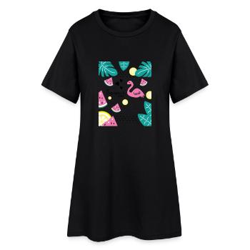 Summer Vibes - Frauen T-Shirt-Kleid - Schwarz - Vorne