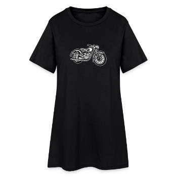 Moto / Classique moto 04_weiß - Robe T-shirt Femme - noir - Devant