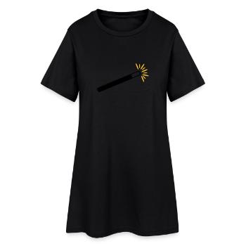 Magicien - Robe T-shirt Femme - noir - Devant