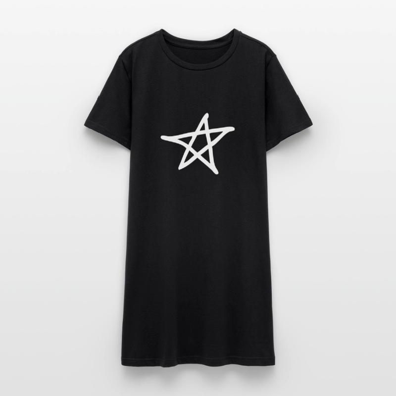 Pentacle - Devil - 666 - Star Women’s T-Shirt Dress