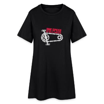 One Speed is all I need - Singelspeed - Frauen T-Shirt-Kleid - Schwarz - Vorne