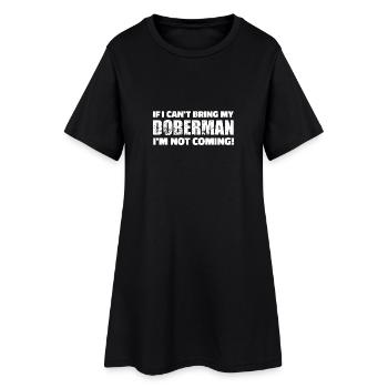 Doberman - Robe T-shirt Femme - noir - Devant