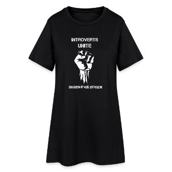 Les introvertis s’unissent - Robe T-shirt Femme - noir - Devant