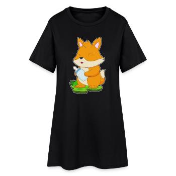 Fuchs Babyflasche - Frauen T-Shirt-Kleid - Schwarz - Vorne