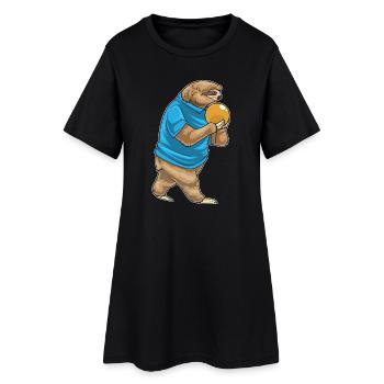 Sloth Bowling Boule de bowling - Robe T-shirt Femme - noir - Devant