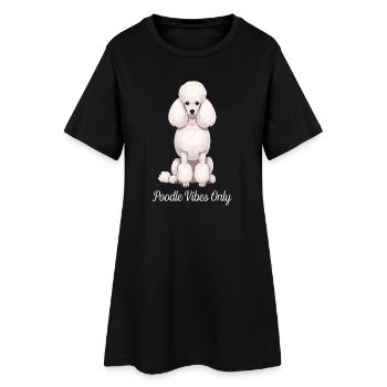 Vibrations caniche uniquement – Dire pour les propriétaires de caniches - Robe T-shirt Femme - noir - Devant