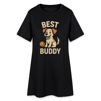 Meilleur design d’amoureux des chiens Buddy - Robe T-shirt Femme - noir - Devant