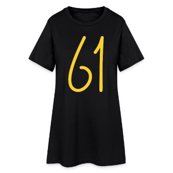 61 - Robe T-shirt Femme - noir - Devant