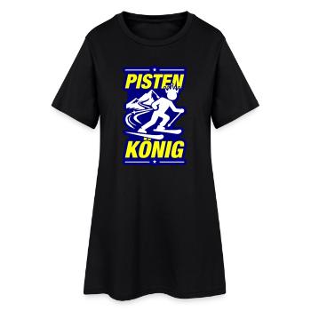 Pistes de ski de König - Robe T-shirt Femme - noir - Devant